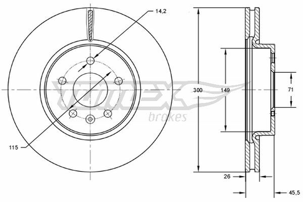 Brzdový kotouč TOMEX Brakes